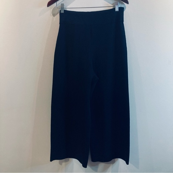 CLUB MONACO  Sz M 100% Wool Knit Wide Leg Attached Belt Culottes - Picture 6 of 10